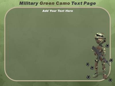 Slide 4 layout from the Military Camo presentation deck.
