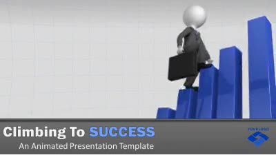 Climbing And Falling From Success PowerPoint Template layout preview.