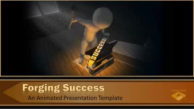 Forging Success PowerPoint Template layout preview.