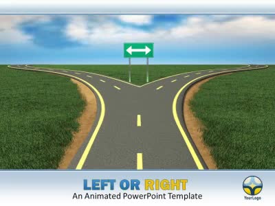 Left Or Right PowerPoint Template layout preview.