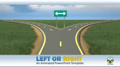 Left Or Right PowerPoint Template layout preview.