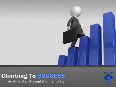 Climbing And Falling From Success PowerPoint Template layout preview.