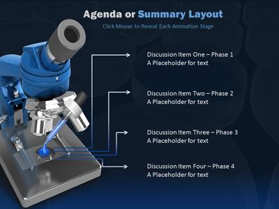 Slide 3 layout from the Scientist Working in Lab presentation deck.
