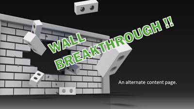Slide 3 layout from the Breaking Through Walls presentation deck.