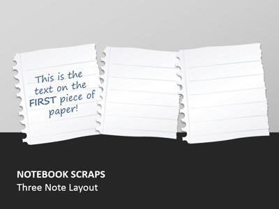 Slide 3 layout from the Notebook Paper Scraps presentation deck.