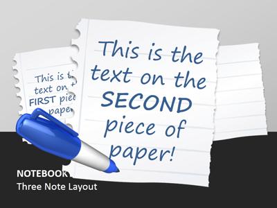 Slide 4 layout from the Notebook Paper Scraps presentation deck.