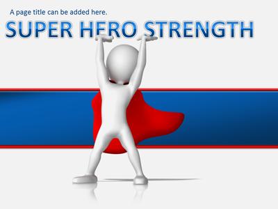 Slide 4 layout from the Superhero Action presentation deck.