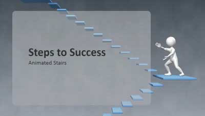 Steps To Success PowerPoint Template layout preview.