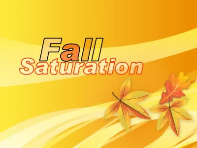 Fall Saturation PowerPoint Template layout preview.