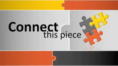 Connect This Piece PowerPoint Template layout preview.
