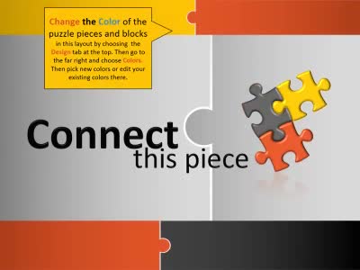 Connect This Piece PowerPoint Template layout preview.