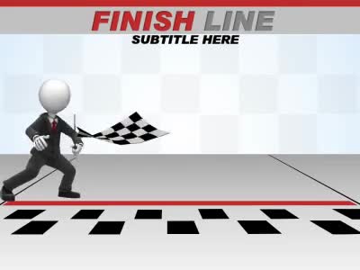 Finish Line PowerPoint Template layout preview.