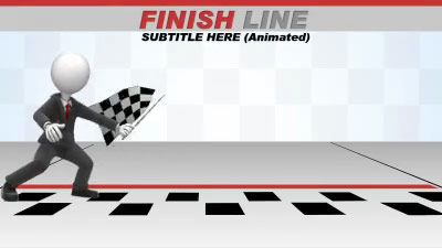 Finish Line PowerPoint Template layout preview.
