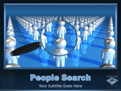 People Search PowerPoint Template layout preview.