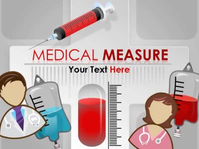 Medical Measure Toolkit PowerPoint Template layout preview.