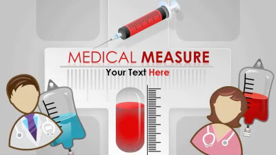 Medical Measure Toolkit PowerPoint Template layout preview.