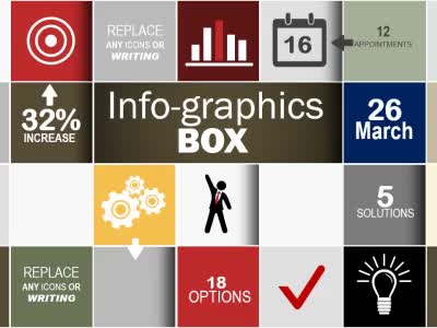 Slide 1 layout preview from the Infographics Box deck, optimized for digital transformation strategies.