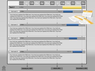 Slide 4 layout from the Gantt Chart Project Progress presentation deck.