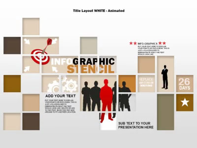 Infographic Stencil PowerPoint Template layout preview.