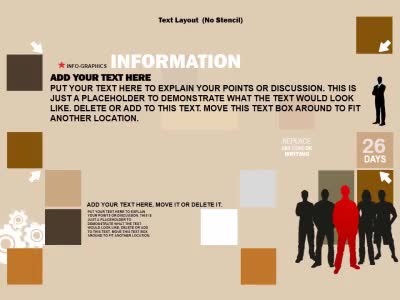 Slide 3 layout from the Infographic Stencil presentation deck.