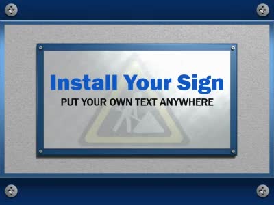 Install Your Sign PowerPoint Template layout preview.