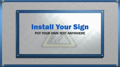 Install Your Sign PowerPoint Template layout preview.