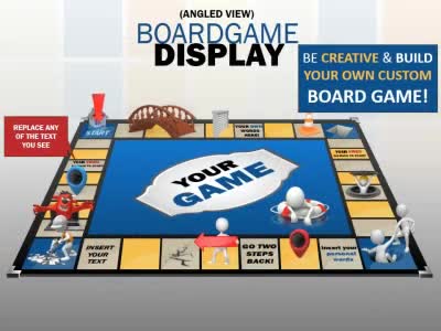 Board Game Display PowerPoint Template layout preview.