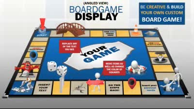 Board Game Display PowerPoint Template layout preview.