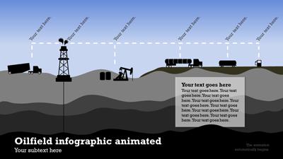 Oil Infographic PowerPoint Template layout preview.