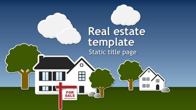 Real Estate Template PowerPoint Template layout preview.