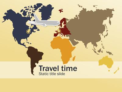Travel Time PowerPoint Template layout preview.
