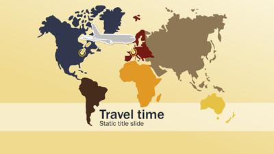 Travel Time PowerPoint Template layout preview.