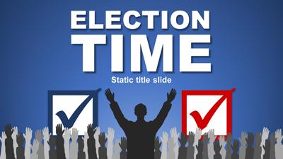 Election Time PowerPoint Template layout preview.