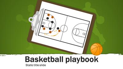 Basketball Playbook PowerPoint Template layout preview.
