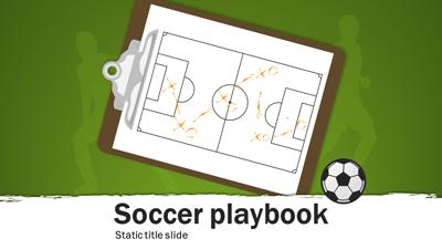 Soccer Playbook PowerPoint Template layout preview.
