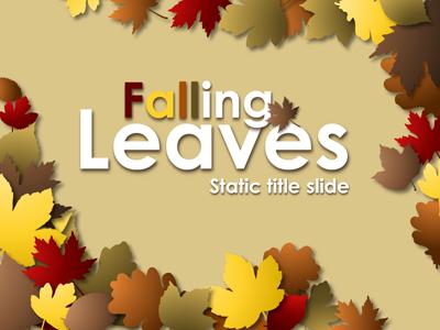 Falling Leaves PowerPoint Template layout preview.