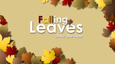 Falling Leaves PowerPoint Template layout preview.