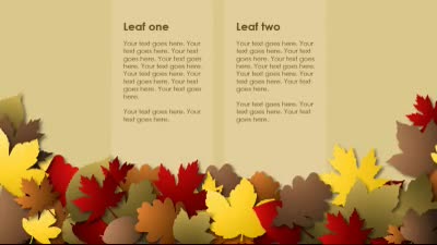 Slide 2 layout from the Falling Leaves presentation deck.