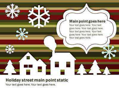 Slide 4 layout from the Holiday Whimsy presentation deck.