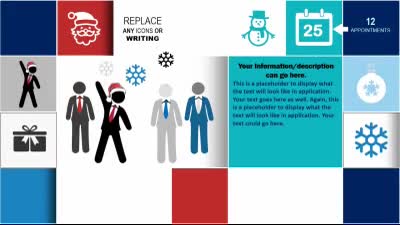 Slide 2 layout from the Christmas Infographic presentation deck.