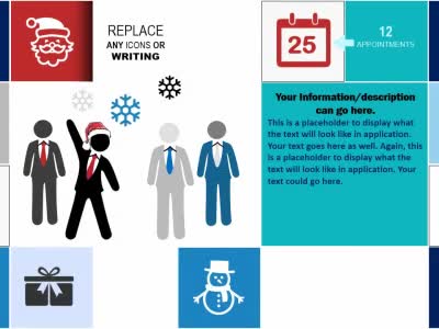 Slide 2 layout from the Christmas Infographic presentation deck.