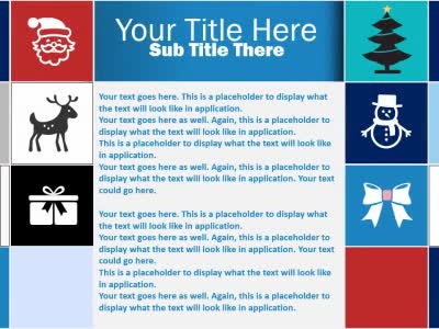 Slide 3 layout from the Christmas Infographic presentation deck.