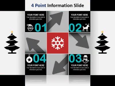 Slide 4 layout from the Christmas Infographic presentation deck.