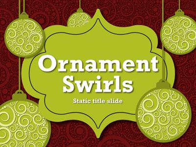 Slide 2 layout from the Ornament Swirls presentation deck.