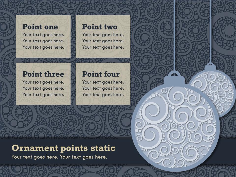 Slide 4 layout from the Ornament Swirls presentation deck.