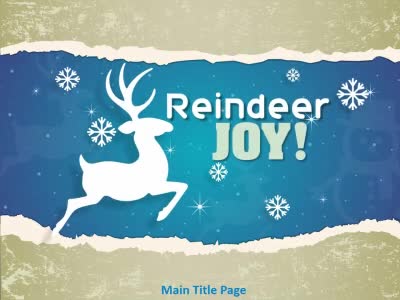 Reindeer Joy PowerPoint Template layout preview.