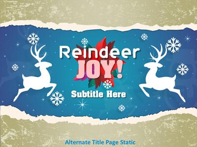 Slide 2 layout from the Reindeer Joy presentation deck.