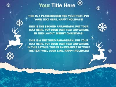 Slide 3 layout from the Reindeer Joy presentation deck.