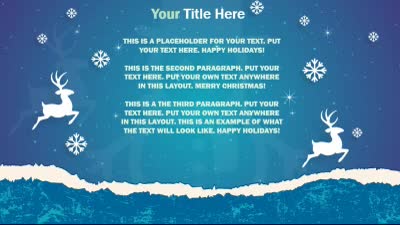 Slide 3 layout from the Reindeer Joy presentation deck.