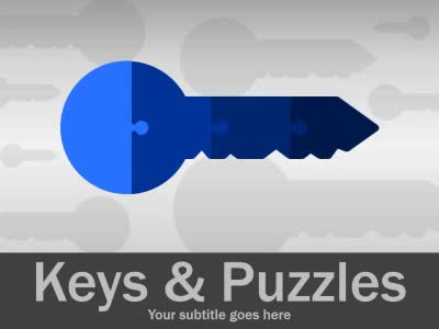Keys And Puzzles PowerPoint Template layout preview.